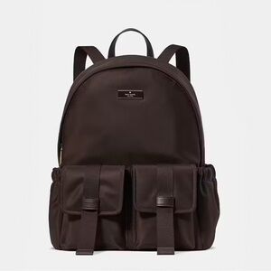 ♠️Kate Spade Nylon Ksnyl Carter Cargo Large Backpack, Hot Fudge Brown NEW NWT